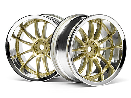 HPI 3298 Work Xsa 02c Wheel 26mm Chrome/gold (6mm Offset)