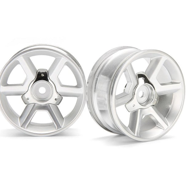 HPI 33471 GT WHEEL SILVER (6MM OFFSET/2PCS)