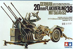 35091 TAMIYA GERMAN 2CM FLAKVIERLING 38 MITSd.Ah52