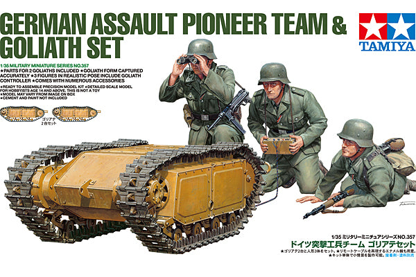 35357 TAMIYA 1/35 GERMAN ASSAULT PIONEER TEAM W/ GOLIATH SET
