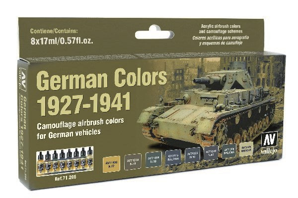 71205 MODEL AIR SET GERMAN WWII COLORS 1927-1941 8X17ML