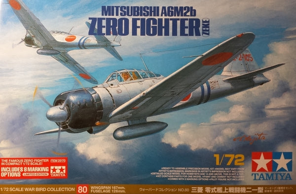 25170 TAMIYA 1/72 A6M2B ZERO W/8 MARKING