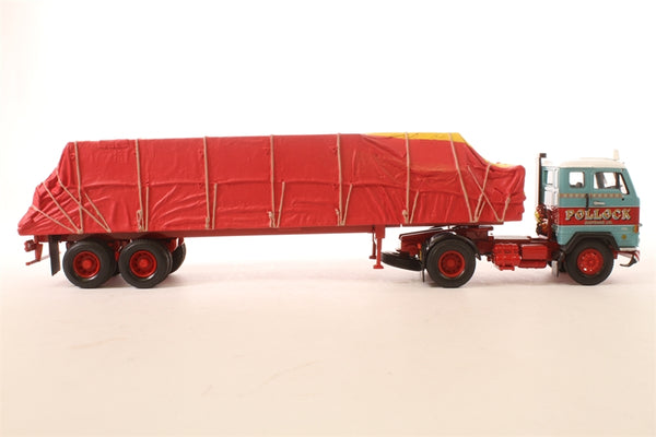Corgi Collectables CC13107 Volvo F88 Sheeted flatbed trailer "Pollock Scotrans Ltd"