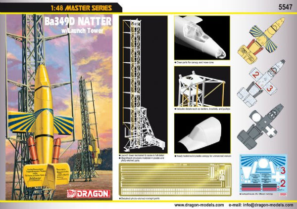 DRA5547 DRAGON 1/48 Ba349D Natter with Launch Tower