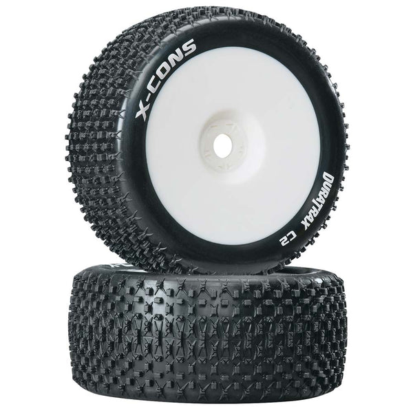 Duratrax X-Cons 1/8 Truggy Tire Mounted (2) G-DTXC3660