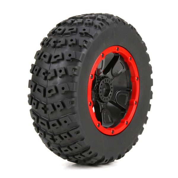 LOS45004 Losi Left & Right Tire (1ea), Premounted on Wheels 1:5 4wd DBXL