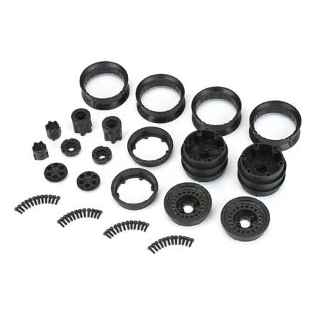 PRO2786-00 PROLINE 1/10 Carbine Front/Rear 1.9" 12mm Rock Crawler Wheels (2) BLACK