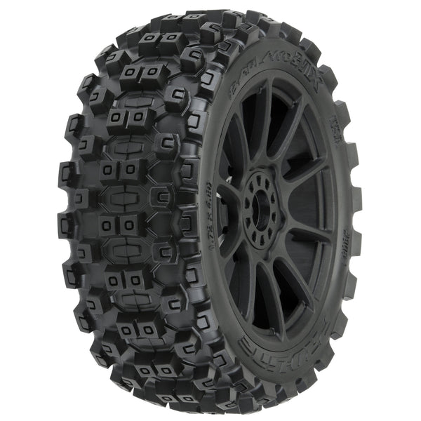 PRO9067-21 PROLINE 1/8 Badlands MX M2 Fr/Rr Buggy Tires Mounted 17mm Black
