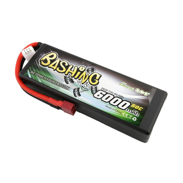 GE3-6000-2D GENS ACE Bashing 6000mah BATTERY LIPO 2S 7.4V 50C (DEANS)