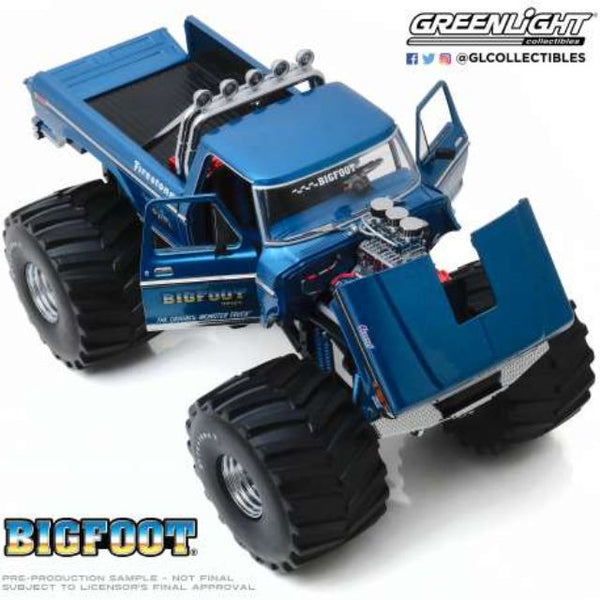 GRE 13541 - Ford F-250 Monster Truck 1974 with 66-Inch Tyres Bigfoot #1 'Kings of Crunch' Blue