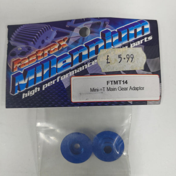 FTMT14 FASTRAX Mini T Main Gear Adaptor - Blue Aluminum