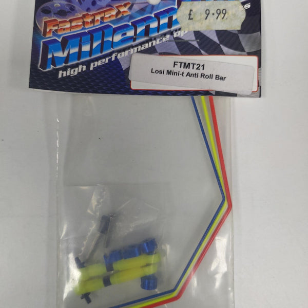 FASTRAX FTMT21 Mini T Anti Roll Bar - Blue Aluminum