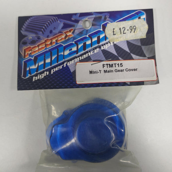 FASTRAX FTMT15 Mini T Main Gear Cover - Blue Aluminum