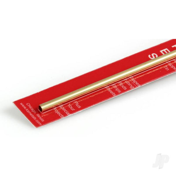 KNS8128 - K&S 3/16x12in Round Brass Tube .014in Wall