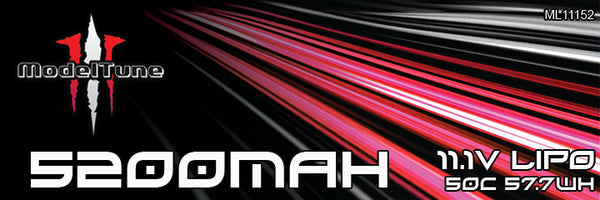 ML11152 Modeltune 5200mah 11.1v 3s Lipo 50c