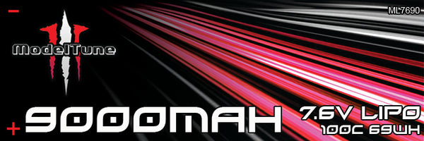 ML7690 Modeltune 9000mah 7.6v High Voltage 2s Lipo 100c