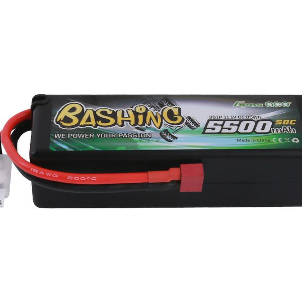 O-GC3S5500-50T GENS ACE Li-Po Car Hard Case 3S 11.1V 5500mAh 50C Bashing with T-Type