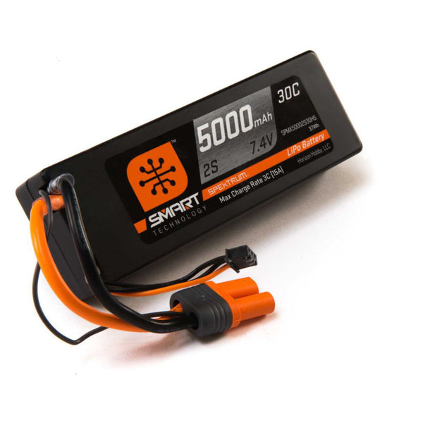 O-SPMX50002S30H5 5000mah 2S 7.4V Smart LiPo 30C; Hardcase, IC5