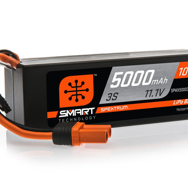 O-SPMX50003S100H5 SPEKTRUM 5000mAh 3S 11.1V 100C Smart LiPo Hardcase; IC5