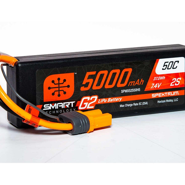 SPMX52S50H5 SPEKTRUM 5000mAh 2S 7.4V SMART G2 50C IC5O