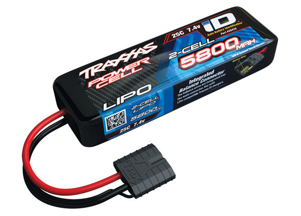O-TRX2843X - TRAXXAS 5800mAh 7.4V 2S 25C LiPo ID Battery