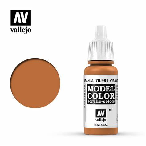 Vallejo Model Color Acrylic - Orange Brown 70.981