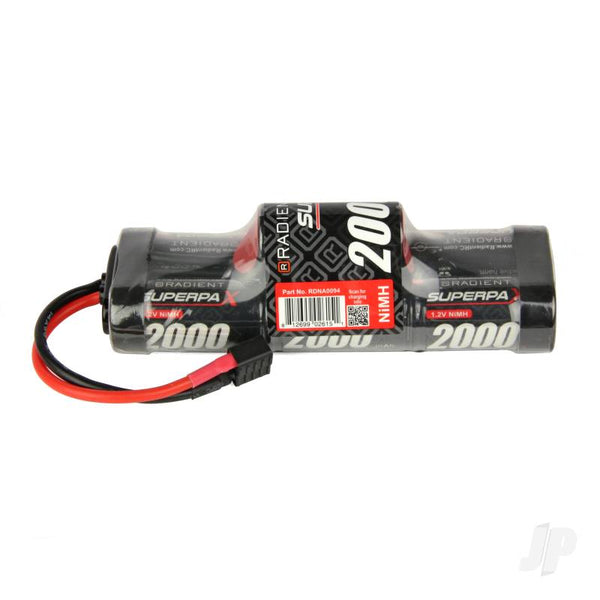 RDNA0094 -  Radient NiMH 8.4V 2000mAh SC 6-1 Stick, Deans (HCT)