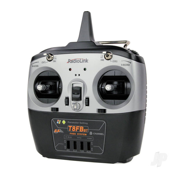 T8FB-BT 2.4GHz 8-Channel Transmitter with Bluetooth and 2x R8EF Receivers (Mode 2)