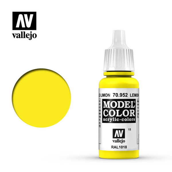 Vallejo Model Color Acrylic - Lemon Yellow 70.952