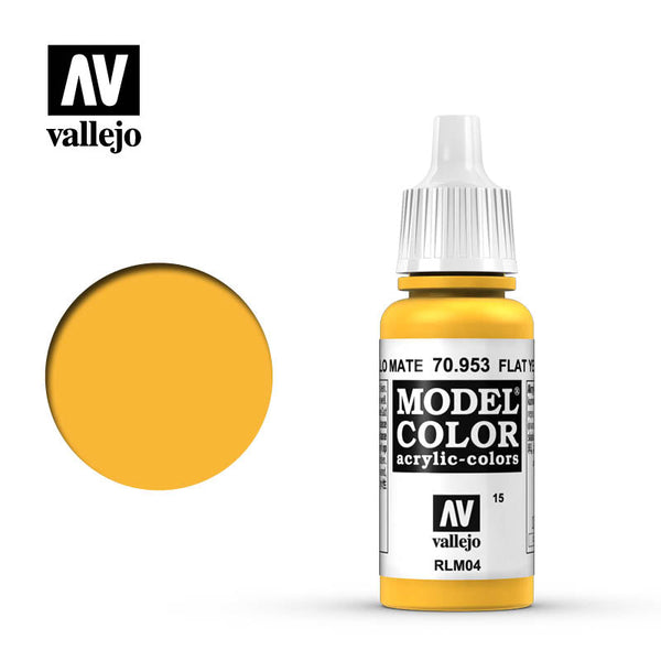 Vallejo Model Color Acrylic - Flat Yellow 70.953