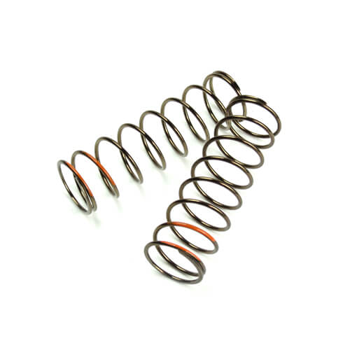 TKR8767 – LF Shock Spring Set (front, 1.6×9.0, 4.91lb/in, 75mm, orange)