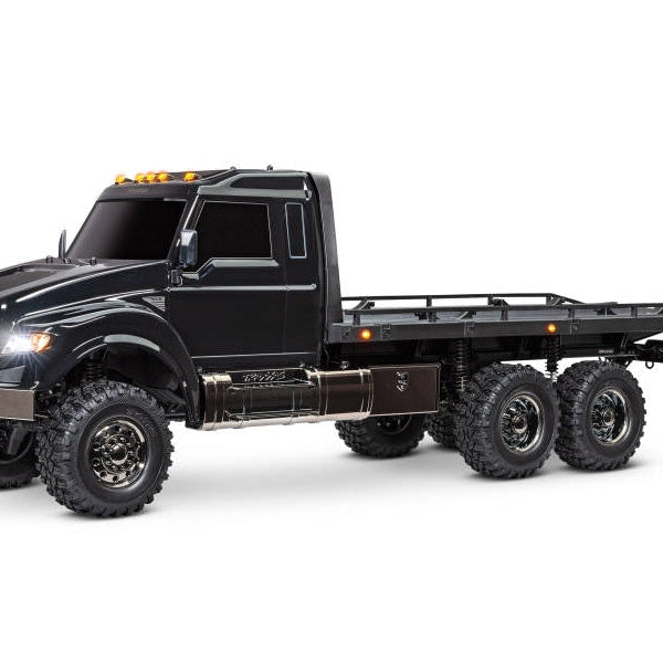 TRX88086-84-BLK Black TRX-6 Ultimate RC Hauler 1:10 6X6 Electric Flatbed Truck with Pro Scale Winch (+ TQi 4-ch, XL-5 HV, Titan 550)
