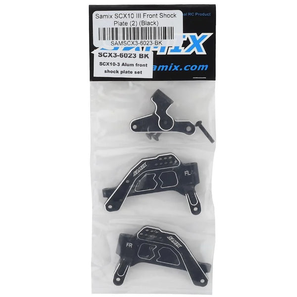 SAMSCX3-6023-BK Samix SCX10 III Front Shock Plate (2) (Black)