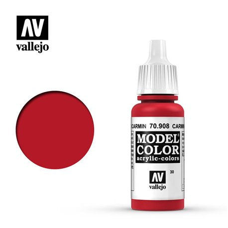 Vallejo Model Color Acrylic - Carmine Red 70.908