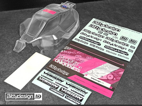 BD-VIS -KYOMP10E Bittydesign VISION Kyosho MP10e Pre cut Electric body-CLEAR