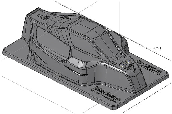 BD-VIS-TKN48.2 BITTYDESIGN VISION TEKNO NB48 2.0 Pre cut Nitro body-CLEAR