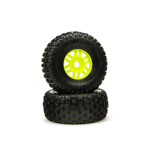 ARRMA dBoots 'Fortress' Tyre Set Glued Green (Pair)Z-ARA550068