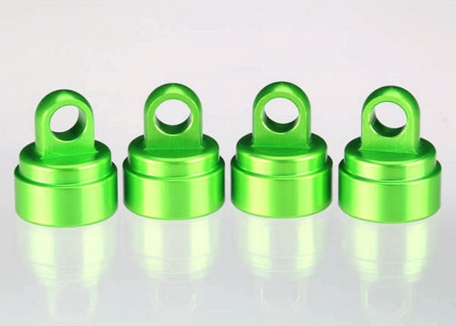 TRX3767G TRAXXAS Shock caps aluminium (green-anodised) (4) (Ultra Shocks)