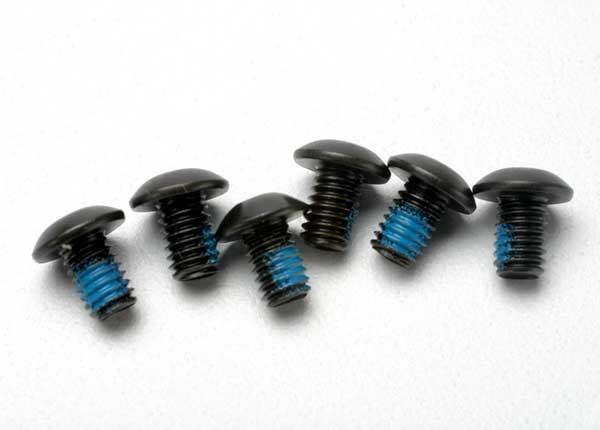 TRX3939 TRAXXAS Screws 4x6mm button head machine (hex drive) (with t/lock)