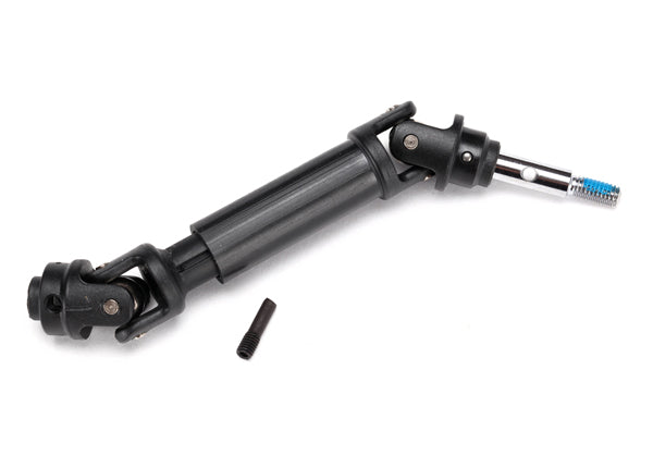 TRX6760 Traxxas Driveshaft assembly, Front, heavy duty (1pc) (left or right) (fully assembled, ready to install) / screw pin (1pc)