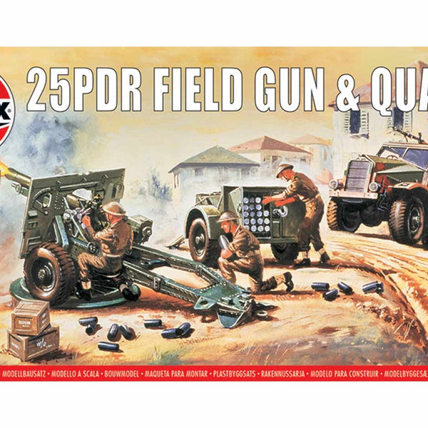 AIRFIX A01305V 25PDR Field Gun & Quad
