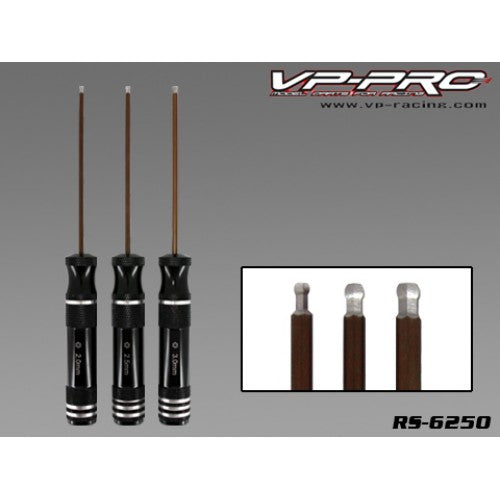 RS-6250 - Metric Ball Driver Hex Wrench 2.0, 2.5 & 3.0 X 120MM