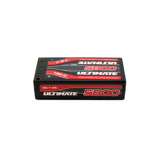 UR4442 ULTIMATE GRAPHENE HV LIPO SHORTY 5800 7.6V 120C 5MM TUBES