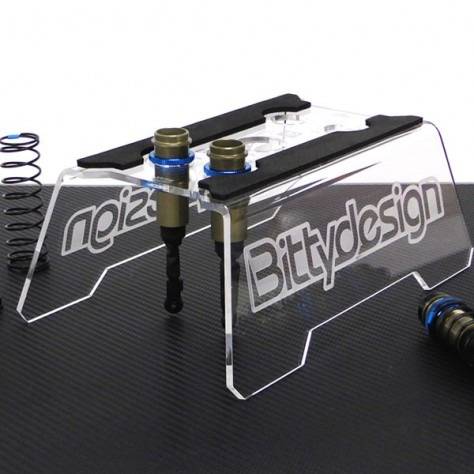 BD-CSTD-1518 Bittydesign Car Stand 2 1/10 1/8th with shock set up station