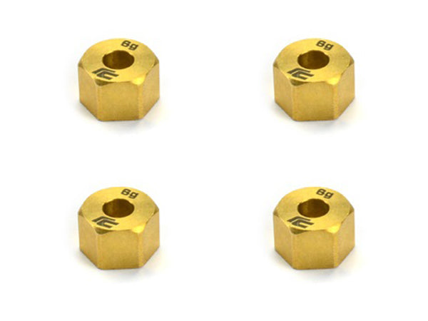 CA16083 Carisma Scale Adventure Brass Weighted Wheel Hex Set - 4 pcs