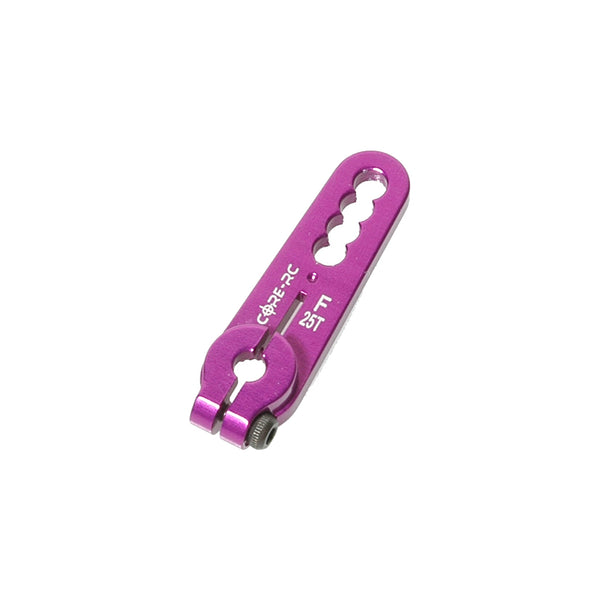 CR110 CORE RC ALLOY SERVO ARM; FUTABA PURPLE