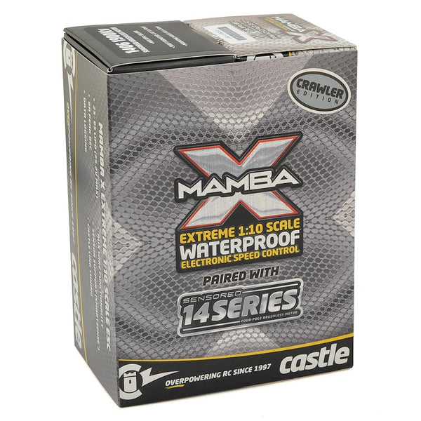 Castle Creations Mamba X Waterproof Sensored Brushless Combo w/1900kV Slate