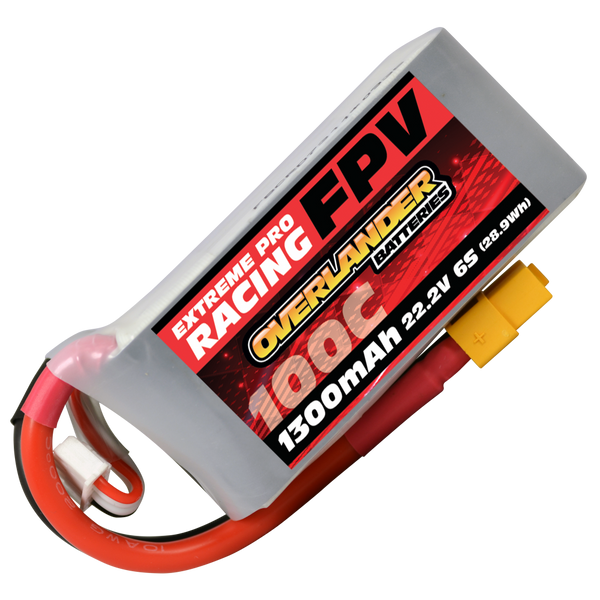 OVERLANDER 1300MAH 22.2V 6S 100C FPV LIPO BATTERY