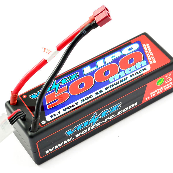 VZ0343XT90 VOLTZ 5000MAH HARD CASE 11.1V 50C LIPO STICK PACK XT90
