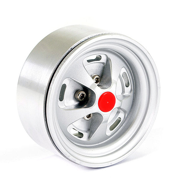 FAST0140S - FASTRAX ALUMINUM BEADLOCK STAR 1.9" WHEELS - SILVER (4PC)